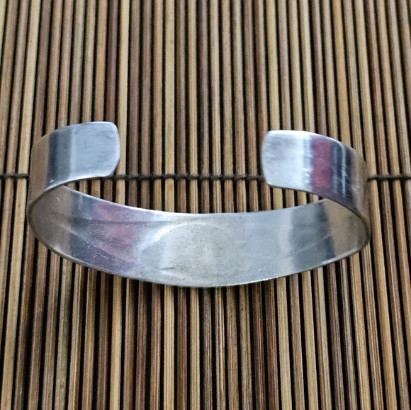 Silver Plated Mexico Cuff Bracelet (Vintage) - Picture 5 of 13